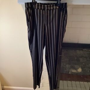 Liverpool Black and White Striped Pants